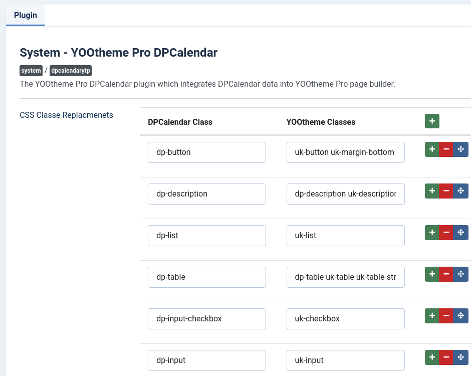 CSS class replacements