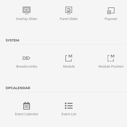 YOOtheme Pro elements